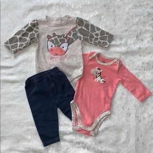 0-3 months long sleeve set